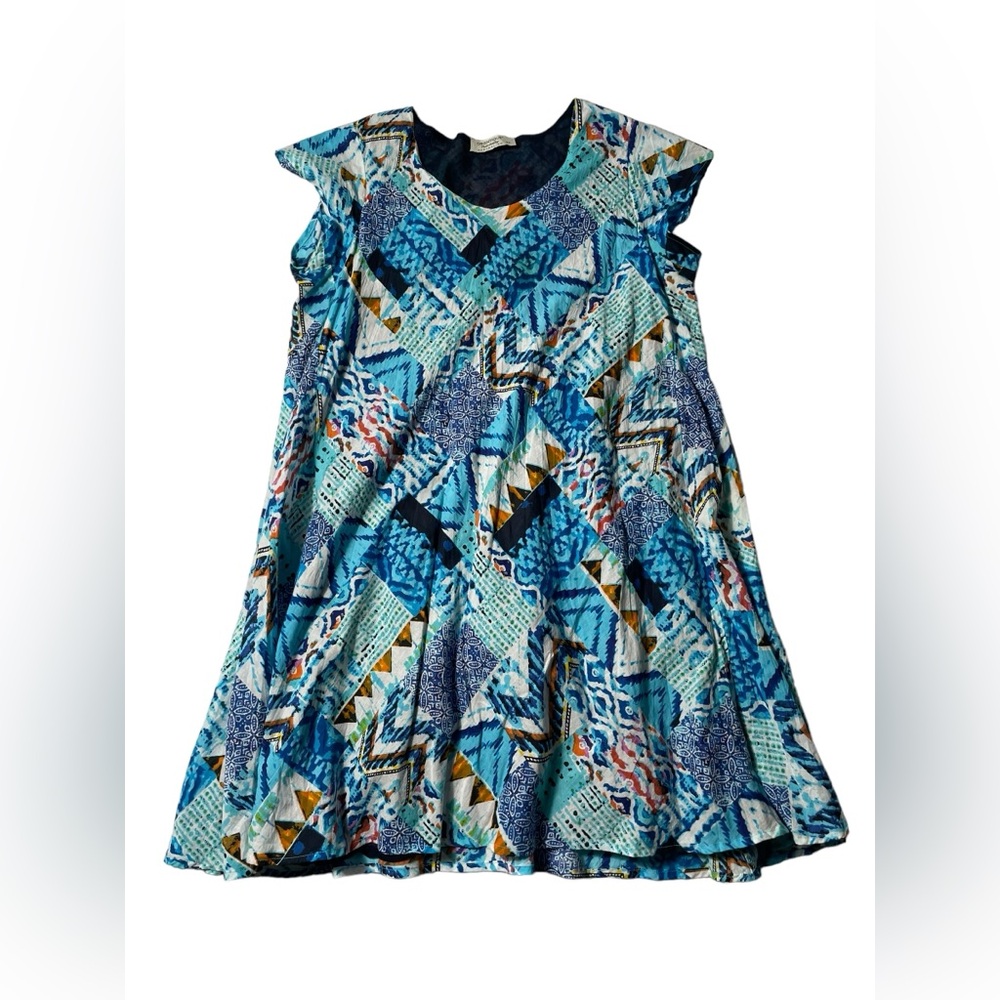 Orientique Naturally Australian Cotton Dress Patchwork Pattern Women’s US Sz XS
